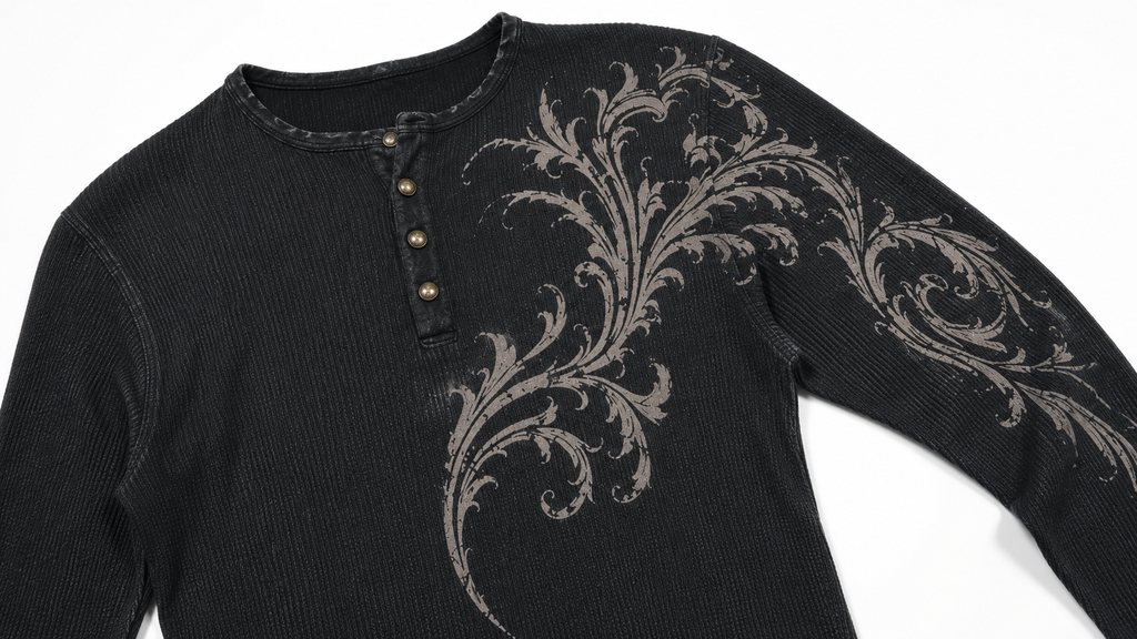Faded Baroque Henley