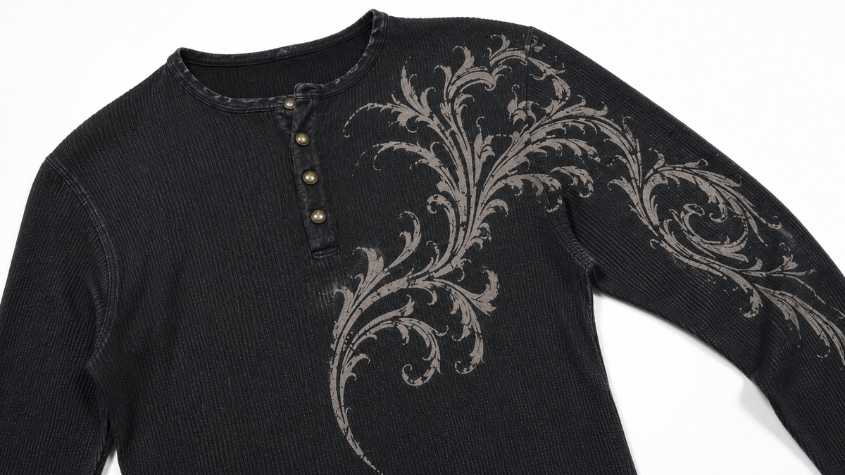 Faded Baroque Henley