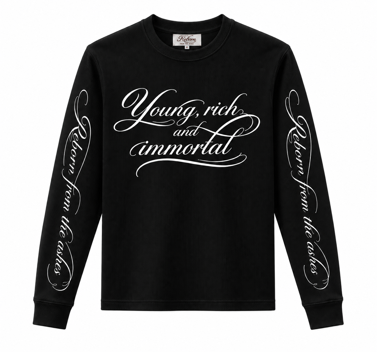Black "Young Rich" LONGSLEEVE